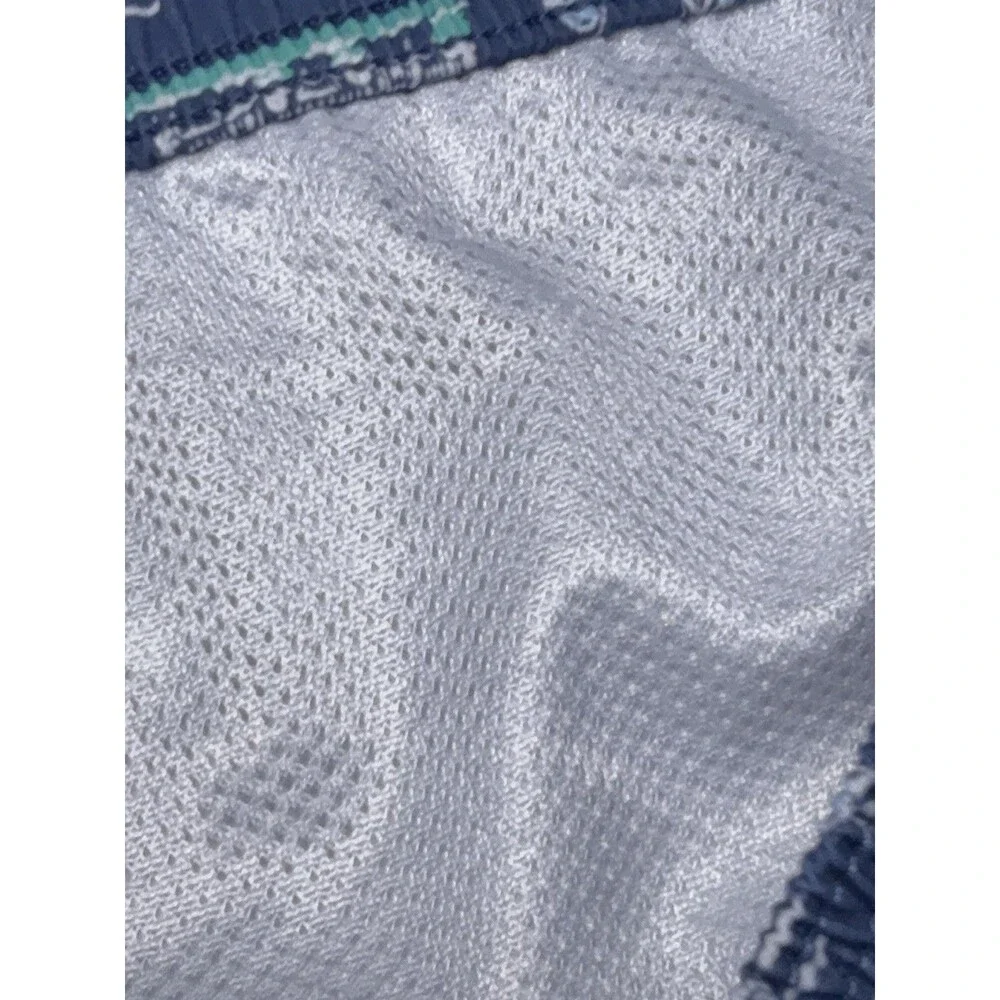 Vineyard Vines Printed Chappy Swim Trunks Shorts Blue Lined Men’s Size L
